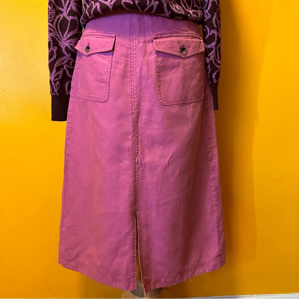 Kate Spade Pink Woven Midi Skirt - Size Small/Medium